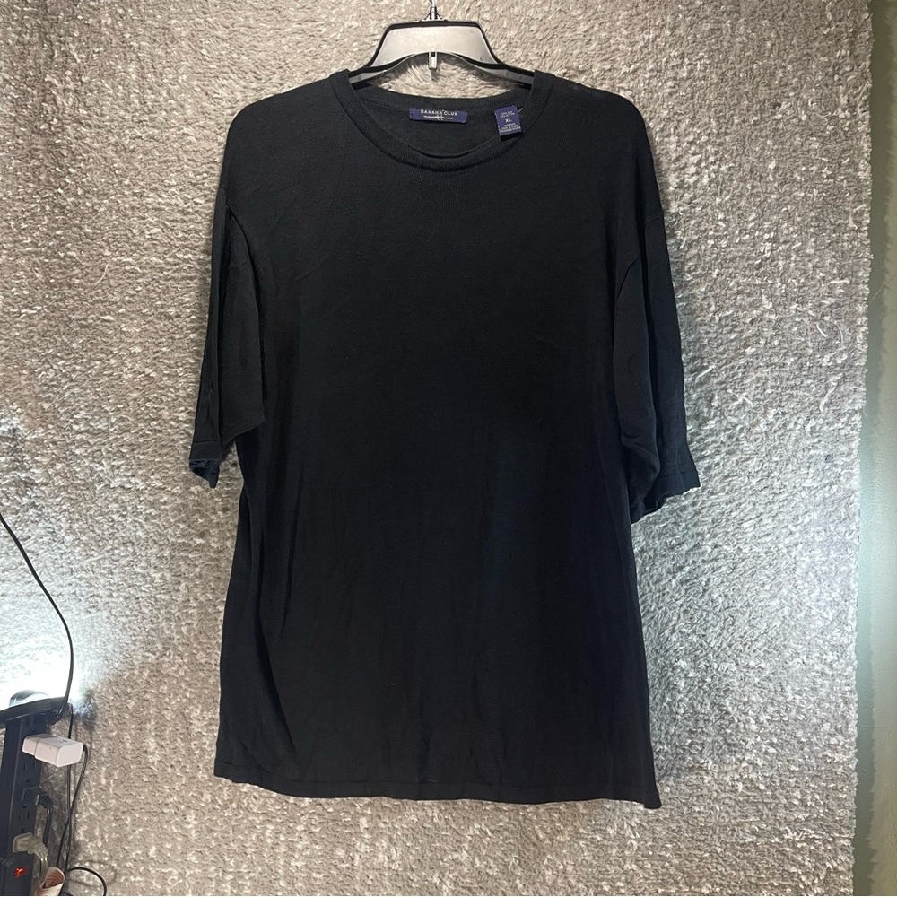 Sahara Club Tunic Top Silk Blend Short Sleeve XL Bohemian Classic Preppy